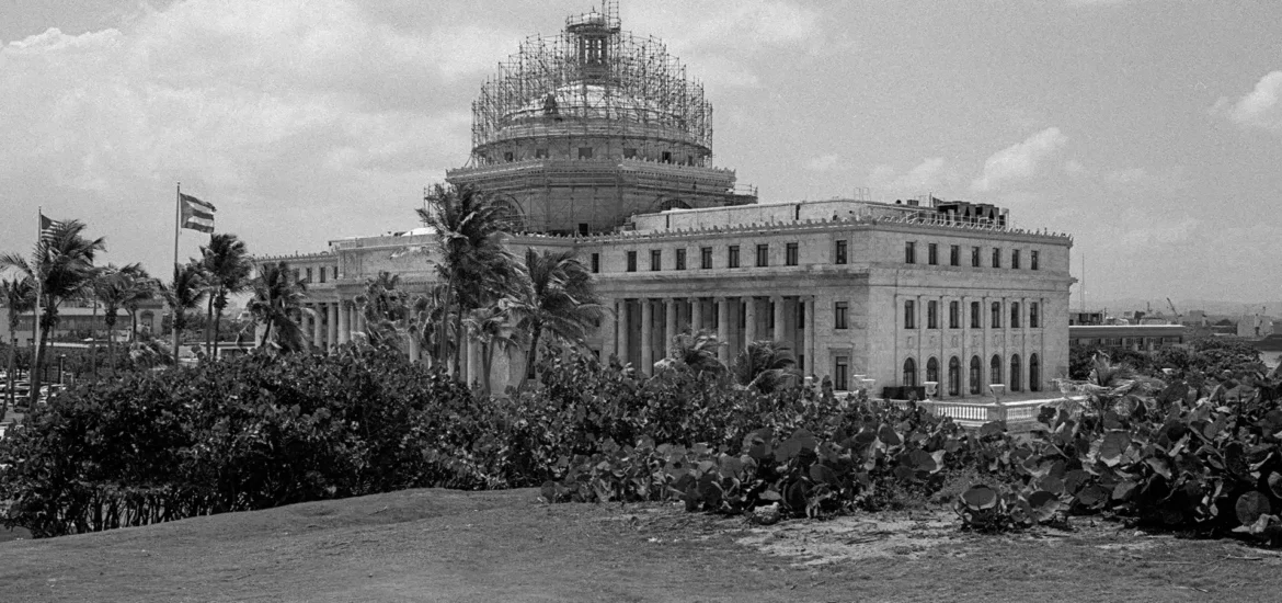 PR Capitol Building Black and white image of Puerto Rico's Capitol Building
